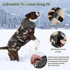 Dogcheer Warm Dog Coat, Waterproof Dog Jacket Christmas Puppy Winter Coat with Buckle, Reflective Adjustable Pet Snow Jacket Fleece Sweater for Small Medium Large Dogs - Dusty Pink Camo, XL