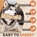 Premium Beef Cheek Rolls for Dogs 10-12" - (5-Pack), Peanut Butter Flavored Long Lasting, Safe & Natural Rawhide Alternative Chews, Ideal for Large Dogs & Aggressive Chewers, Supports Dental Health