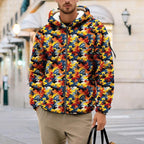 Men's Camouflage Hunting Fleece Lined Hoodie Camo Jackets Zip Up Long Sleeve Casual Winter Coats Hood Outerwear