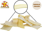 Brazilian Pet Premium Thick Cut Chips, Wholegrain Rawhide (Last Much Longer Than Traditional Chips). 100% Natural. Great Behavioral Dog Chewing Treat Solution. No Preservatives. (1 Pound)
