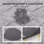 Waterproof Pet Blanket, Liquid Pee Proof Dog Blankets for Sofa Bed Couch, Reversible Sherpa Fleece Furniture Protector Cover for Small Medium Large Dogs Cats,Light Grey Large（65" x 57"）