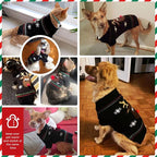PETCARE Dog Christmas Sweater Black Ugly Funny Cute Cartoon Reindeer Cat Sweaters Jumper Holiday Dog Clothes Puppy Sweaters for Small Medium Large Dogs Fall Winter Outfits Xmas Dogs Costume,Small