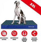 The Dog’s Bed Orthopedic Memory Foam Dog Bed, XXL Black Watch Tartan, Pain Relief for Arthritis, Hip & Elbow Dysplasia, Post Surgery, Lameness, Supportive, Calming, Waterproof Washable Cover