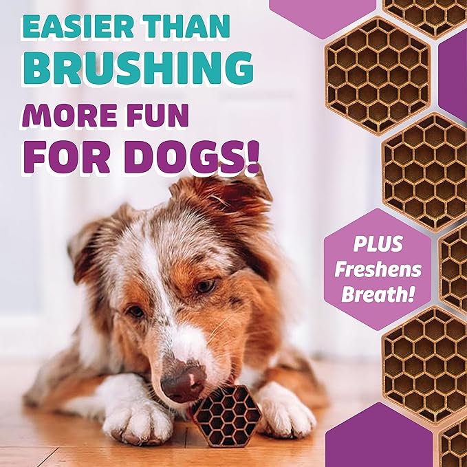 Yummy Combs Dog Dental Treats – Fish & Egg Protein – Vet VOHC Approved, Removes Tartar – A Daily Teeth Cleaning Treat for Extra Large Dogs (15 Count)