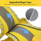 AIITLE XXS Dog Harness & Leash Set - Breathable Reflective No-Choke Small Dog Harness for Teacup Puppies, Indoor/Outdoor Use - Boston Terrier, Maltese, Chihuahua (Yellow, XXS)