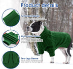 Queenmore XL Dog Sweater,Christmas Dog Sweaters for Extra Large Dogs Girl Boy,Warm Soft Fall Doggy Pullover Clothes,Turtleneck Knitted Pet Winter Apparel for Golden Retriever,Labrador(Green,XL)