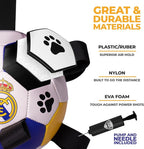 ProBall Pets Interactive Dog Soccer Ball with Grab Tabs - Floats on Water, Fetch & Training Toy for Small Medium Dogs, Herding Breeds - Waterproof Non-Toxic - 6" Real Madrid