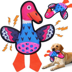 Interactive Squeaky Dog Toys,Crinkle Dog Toy to Keep Them Busy,Colorful Absurd Duck Dog Toys,Fun for Indoor Puppies,Chewing and Playing(Blue)