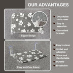 Cat Window Perch, Foldable Cat Window Hammock with Cute 3D Textured Flower Cover, Breathable Mesh Cover and Strong Suction Cups, Cordless Window Seat Bed for Indoor Cats (Grey, Medium)