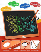KOKODI LCD Writing Tablet, 16 Inch Colorful Toddler Doodle Board Drawing Tablet, Erasable Reusable Electronic Drawing Pads, Educational and Learning Toy for 3-6 Years Old Boy and Girls(Orange)