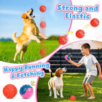 Dog Balls 6 Pack, Puppy Toys for Small & Medium Dogs, Interactive Dog Fetch Ball, Squeaky Chew Toys for Teeth/Slow Feeder/IQ Training/Playing, Dog Toys to Keep Them Busy