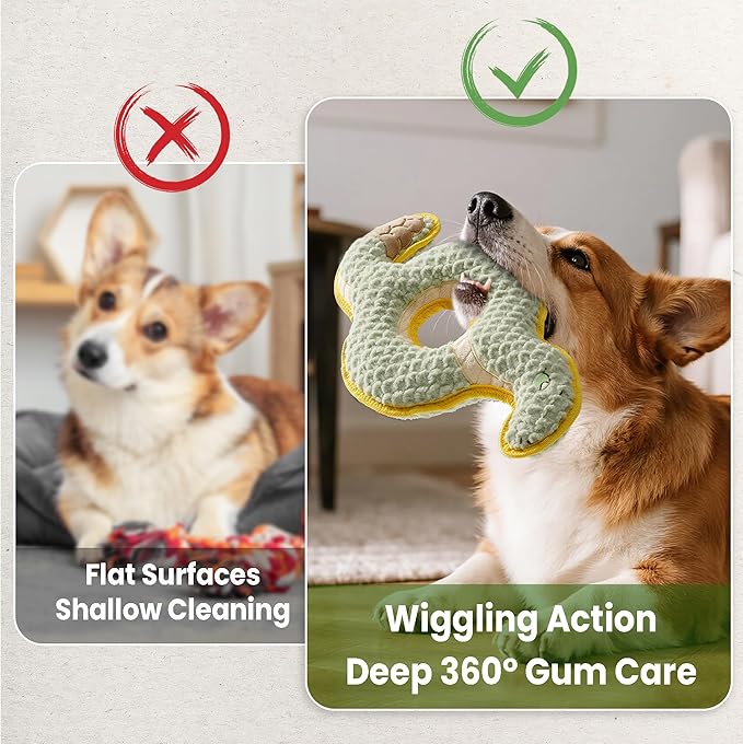 Ring Snake Squeaky Dog Toy, New 2025 Indestructible Dog Toy for Tug of War, Stuffed Toy with Two Tough Layers, Interactive Tug Training to Keep Them Busy, Green
