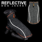 cyeollo Dog Coat Fleece Sweater Jacket Step in Reflective Dog Coats with D Ring Zipper Up Dogs Sweaters for Small Dogs Grey