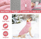 Malier Dog Winter Coat, Reversible Fleece Dog Cold Weather Coats, Windproof Warm Snow Puppy Jacket Vest Pet Clothes for Small Medium Large Dogs (Pink, X-Small)