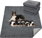 LOOBANI Washable Pee Pad for Dogs, 2 Packs Non-Slip Puppy Training Pads, Fast Absorbent Pet Whelping Pads, Puppy Playpen Mat for Incontinence, Housebreak, Crate, 48x60in, Gray