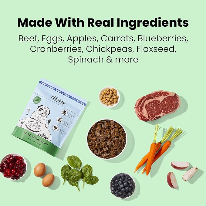 The Pets Table Grain Free Air Dried Dog Food 2 Pack - Beef & Berries + Salmon & Whitefish, 48 Ounce (Pack of 2)