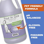 Wahl USA 4-in-1 Calming Pet Shampoo for Dogs with a Lavender Chamomile Scent – Cleans, Conditions, Detangles, & Moisturizes - Pet Friendly Formula – 64 Oz - Model 821000-050