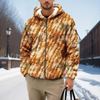 Men's Camouflage Hunting Fleece Lined Hoodie Camo Jackets Zip Up Long Sleeve Casual Winter Coats Hood Outerwear