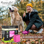 Parisian Pet Ecofriendly Dog Poop Bags Rolls - 320 Count Unscented Poop Bags For Dogs - Leakproof, Extra Thick, 16 Dog Waste Bags Refill Rolls - Polka Dot Pink Doggie Poop Bags - Fits All Dispenser
