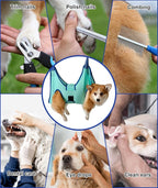 Dog Grooming Hammock, XXS Dog Hanging Harness Holder for Nail Clipping,Nail Trimming Hammock, Grooming Sling Hanger Restraint Bag with Wide Strap Sewed