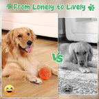 Smart Interactive Dog Toys,Vibrating Dog Ball,Dog Chew Toys,Balls for Dogs，Chew-Proof Shell,Automatic Moving/Bouncing/Rotating, E-TPU Material,Ip68 Waterproof