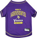 NFL Minnesota Vikings Dog T-shirt Small. - Licensed Shirt for Pets Team Colored with Team Logos- Premium Stretchable Materials for the comfort of your Dog & Cat