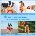 IOKHEIRA Dog Toys for Aggressive Chewers - Christmas Dog Toys Gifts for Large Dogs, Tough Durable Indestructible Dog Toys, Big Dog Chew Toys and Large Breeds, Lamb chop Dog Toy(Red)