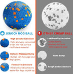 Dog Balls, Indestructible Dog Toy Ball for Aggressive Chewers, Durable High Elasticity Interactive Ball for Training Dog Catch and Fetch, Large Medium Small Dog and Puppies(Blue, 3in, 1pcs)