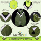 Dog Rain Coat - Waterproof, Reflective, Bright Yellow with Harness Hole (L, Yellow)