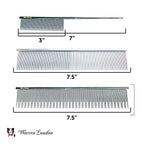 Warren London Carding Cat Comb | 7.5 inches made with Copper | Rounded Tips Prevent Irritation | Dual Tooth Design for Short & Long Hair removes Mats and Tangles
