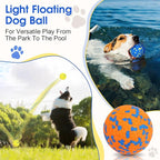 VINGVO Large Dog Balls Tennis Ball Toys 4 PCS Dogs Toys for Aggressive Chewers, 3" Teething Chew Toys Water Floating Ball Toy Bouncy Fetch Balls for Large Medium Small Dog and Puppies (4 Round)