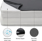 Bedsure Orthopedic Dog Beds Large Sized Dog - Washable Large Dog Cat Bed Waterproof, Comfort Dogs Couch Sofa with Washable Removable Cover, Pet Bed with Nonskid Bottom, Light Grey, 35"