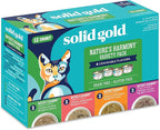 Solid Gold Wet Cat Food Variety Pack Shreds in Gravy - Healthy Canned Cat Food Made w/Real Chicken & Protein Shreds, Vitamins - Grain Free & Gluten Free Canned Meals for Cats & Kittens - 24ct/3oz Can