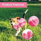 ASENKU Dog Sweater, Plaid Dogs Fleece Vest, Soft Comfortable Pet Pajamas, Warm Winter Puppy Shirt, Cold Weather Coat Jacket Pet Clothes for Small & Medium Dog Breeds, Pink, L