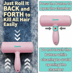 Pet Hair Remover Roller – Reusable Self-Cleaning Fur Removal Tool for Dogs & Cats – Ergonomic & Eco-Friendly Lint Roller for Couch, Carpet, Bed, Car Seat & More (Pink)