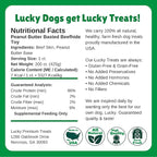 Lucky Premium Treats Peanut Butter Basted Rawhide – All-Natural Rawhide and Peanut Butter Dog Treats for Extra Small Dogs, Gluten Free Premium Toy Breed Dog Treats (200 Chews)