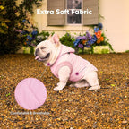 Fleece Lining Dog Hoodie with Harness Built in,Extra Warm Small Dog Jacket in Winter Puppy Coats with Hooded,Light Pink M