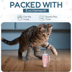 Kitty Cup Catnip Toy - Christmas & Birthday Cat Gift Toy with Catnip & Crinkle, Funny Stocking Stuffer for Girl Indoor Kitten (Pink Peach Dust)