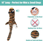 SPOT Skinneeez Jungle Cat 14 Inch Stuffing-Free Plush Squeaky Dog Toy – Soft Interactive Chew Toy for Small and Medium Dogs – Mess-Free Play for Light & Moderate Chewers