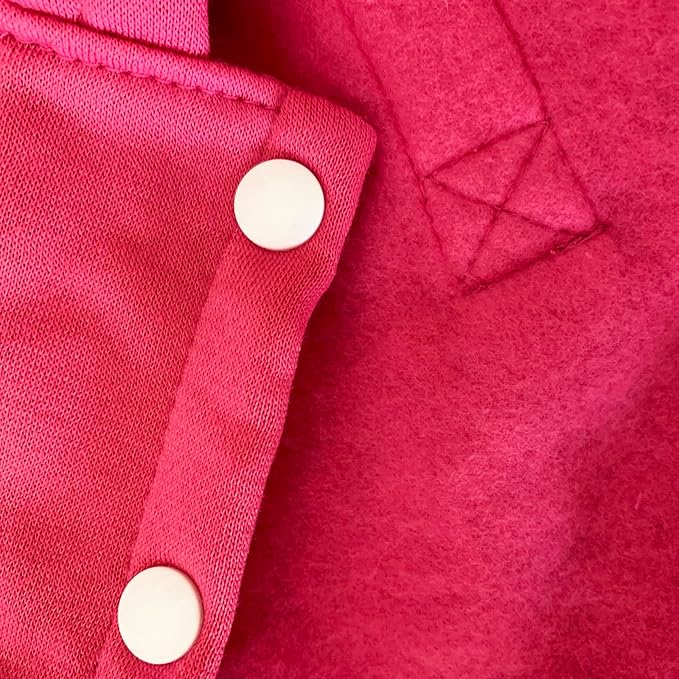 Dog Hoodie Security Clothes Tracksuit 4 Legs Jumpsuit Fleece Sweater Winter Sweat Shirt Warm Cotton Hoodies for Small Dog Medium Large Cat Magenta 4XL