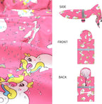 NACOCO Large Dog Raincoat Adjustable - Pet Water Proof Clothes Lightweight Rain Jacket Poncho Hoodies with Strip Reflective Pink (XXL, Pink Unic)