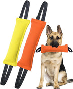 Clysoru Dog Tug Toy Dog，Double Pack Tough Jute Bite Pillow Training Equipment - Puppy to Large Dogs Interactive Toy.