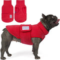 cyeollo Small Dog Sweater, Fleece Dog Sweaters Turtleneck Vest Soft Puppy Sweatshirt Stretchy Pet Fall Autumn Coat Warm Winter Clothes for Small Dogs Girl, Red M