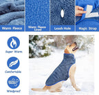 Malier Dog Winter Coat, Reversible Fleece Dog Cold Weather Coats, Windproof Warm Snow Puppy Jacket Vest Pet Clothes for Small Medium Large Dogs (Blue, Medium)