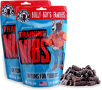 Bully Boy's Famous Beef Training Nibs Dog Treats | Free from Wheat, Corn, Soy, or Gluten | USA Sourced Ingredients | with Smokehouse Beef | Made in Utah | 7 oz - 2 Pack