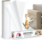 Mimi&Bubu [0.2 mm Extra-Thick BPA-Free] Anti Scratch Furniture Protector(160" x 13"), Single-Sided Sticky Couch Protector for Cats and Dogs, Couch Corner Guard from Claws, Cat Scratch Deterrent Tape