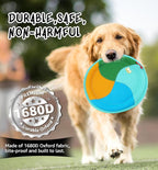 Dog Flying Disc Dog Flyer Toy for Fetch, Durable Nylon 9.5" Diameter with Soft and Thick Edges, Gentle on Teeth & Gums, Lightweight & Water Floating, Outdoor Play for All Breeds (A-Blue/Orange)