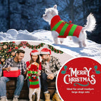 PETCARE Dog Christmas Sweater with Leash Hole Cute Striped Reindeer Dog Clothes for Small Medium Large Dogs Girl Boy Warm Fall Winter Knitted Pullover Vest Pet Puppy Cat Xmas Outfits