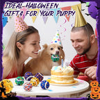 Civaner 36 Pcs Halloween Dog Toys Bulk, 2.5 Inch Squeaky Tennis Balls for Small Medium Large Dogs Pets Puppy Chew Teething Toy Interactive Training Gifts Xmas Stocking Stuffers