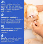 Cat & Dog Ear Cleaner Drops & Wash Solution - Yeast Otic Infection Treatment & Itchy Ear Relief for Pet - Wax Remover & Flush Remedy for Any Pets